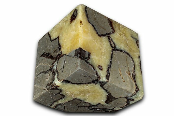 Wide Polished Septarian Cube - Madagascar #337270